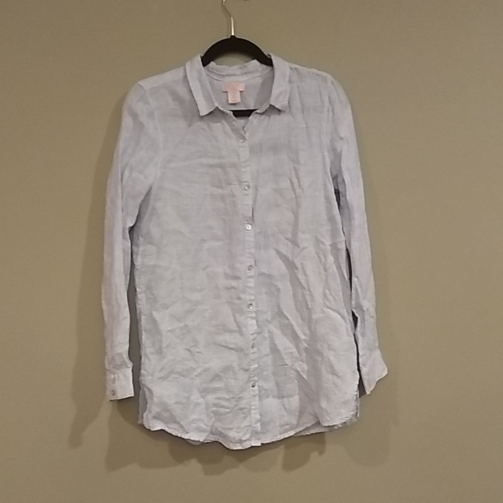 St Tropez West Buttoned Linen Shirt